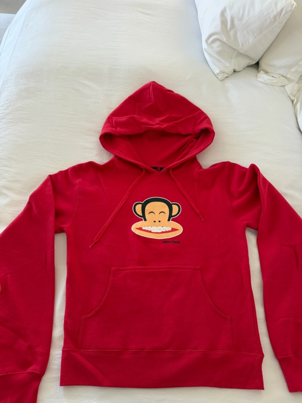 Paul Frank Red Hooded Sweatshirt with Paul Frank Monkey Logo